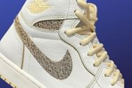 Here's a detailed look at the branding accents placed on the ankle areas of these shoes (Image via Instagram/@Long7ze)